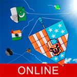 kite flying india vs pakistan android application logo